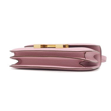 エルメス HERMES コンスタンスミニ 3 モーヴシルベストル シェーブル ショルダーバッグ ピンクゴールド金具 ピンク