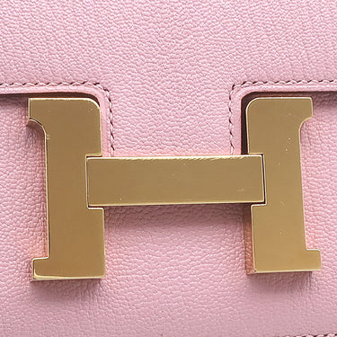 エルメス HERMES コンスタンスミニ 3 モーヴシルベストル シェーブル ショルダーバッグ ピンクゴールド金具 ピンク