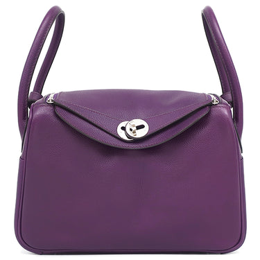 エルメス HERMES リンディ26 ウルトラバイオレット エバーカラー 2WAYバッグ シルバー金具 紫