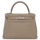 エルメス HERMES ケリー28 内縫い エトゥープ トゴ 2WAYバッグ シルバー金具 グレージュ ショルダー ハンドバッグ