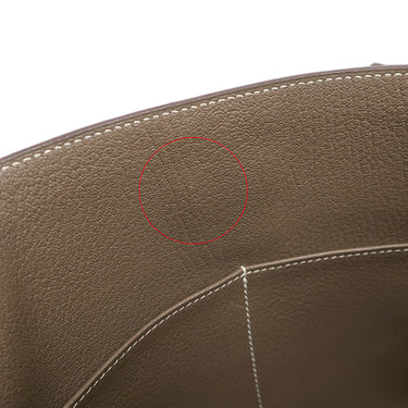 エルメス HERMES ケリー28 内縫い エトゥープ トゴ 2WAYバッグ シルバー金具 グレージュ ショルダー ハンドバッグ