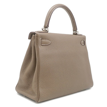 エルメス HERMES ケリー28 内縫い エトゥープ トゴ 2WAYバッグ シルバー金具 グレージュ ショルダー ハンドバッグ
