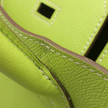 エルメス HERMES キャンディ バーキン30 キウイ×リケン ヴォーエプソン ハンドバッグ シルバー金具 黄緑 緑