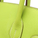 エルメス HERMES キャンディ バーキン30 キウイ×リケン ヴォーエプソン ハンドバッグ シルバー金具 黄緑 緑