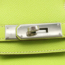 エルメス HERMES キャンディ バーキン30 キウイ×リケン ヴォーエプソン ハンドバッグ シルバー金具 黄緑 緑