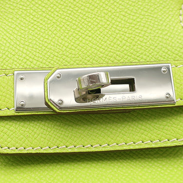 エルメス HERMES キャンディ バーキン30 キウイ×リケン ヴォーエプソン ハンドバッグ シルバー金具 黄緑 緑