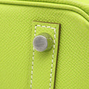 エルメス HERMES キャンディ バーキン30 キウイ×リケン ヴォーエプソン ハンドバッグ シルバー金具 黄緑 緑