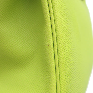 エルメス HERMES キャンディ バーキン30 キウイ×リケン ヴォーエプソン ハンドバッグ シルバー金具 黄緑 緑