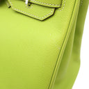 エルメス HERMES キャンディ バーキン30 キウイ×リケン ヴォーエプソン ハンドバッグ シルバー金具 黄緑 緑