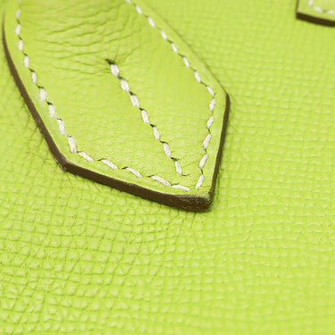エルメス HERMES キャンディ バーキン30 キウイ×リケン ヴォーエプソン ハンドバッグ シルバー金具 黄緑 緑
