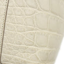 エルメス HERMES ピコタンロック PM ベトン アリゲーターマット ハンドバッグ ゴールド金具 ベージュ