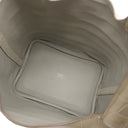 エルメス HERMES ピコタンロック PM ベトン アリゲーターマット ハンドバッグ ゴールド金具 ベージュ