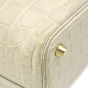 エルメス HERMES ピコタンロック PM ベトン アリゲーターマット ハンドバッグ ゴールド金具 ベージュ