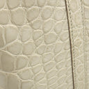 エルメス HERMES ピコタンロック PM ベトン アリゲーターマット ハンドバッグ ゴールド金具 ベージュ