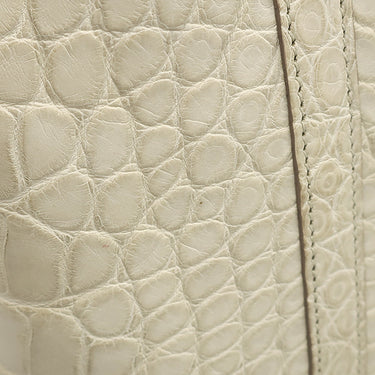 エルメス HERMES ピコタンロック PM ベトン アリゲーターマット ハンドバッグ ゴールド金具 ベージュ