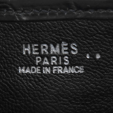 エルメス HERMES ヴェスパ TPM ブラック ニロティカス ショルダーバッグ シルバー金具 黒 クロコ