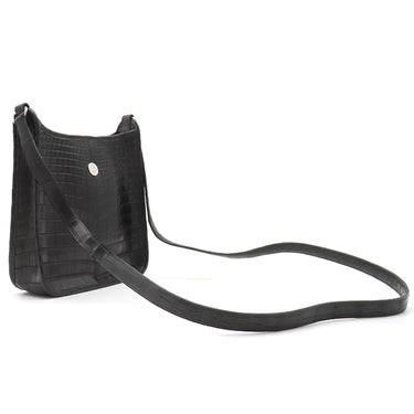 エルメス HERMES ヴェスパ TPM ブラック ニロティカス ショルダーバッグ シルバー金具 黒 クロコ