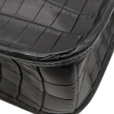 エルメス HERMES ヴェスパ TPM ブラック ニロティカス ショルダーバッグ シルバー金具 黒 クロコ