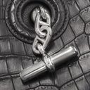 エルメス HERMES ヴェスパ TPM ブラック ニロティカス ショルダーバッグ シルバー金具 黒 クロコ