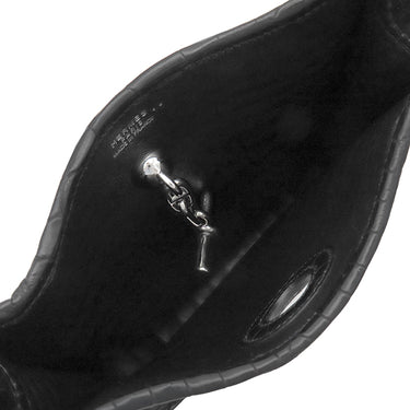 エルメス HERMES ヴェスパ TPM ブラック ニロティカス ショルダーバッグ シルバー金具 黒 クロコ