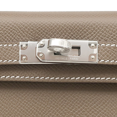 エルメス HERMES ミニケリードゥ 外縫い エトゥープ ヴォーエプソン 2WAYバッグ シルバー金具 新品 未使用 グレージュ ショルダー