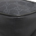 グッチ GUCCI ソフト ベルトバッグ 474293 ブラック GGスプリームキャンバス ボディバッグ シルバー金具 ウェブライン ウエストバッグ