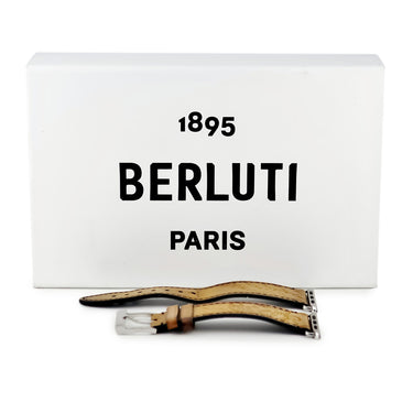 ベルルッティ BERLUTI 純正 アップルウォッチ カリグラフィ レザーバンド ブラウン レザー 腕時計パーツ 替え ベルト ストラップ 純正尾錠付 35mm 茶