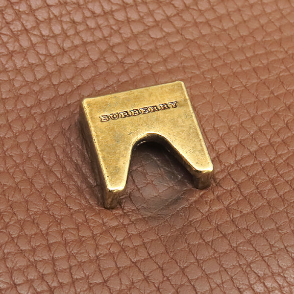 バーバリー BURBERRY ビジネスバッグ ブラウン×ベージュ レザー