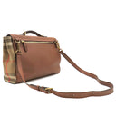 バーバリー BURBERRY ビジネスバッグ ブラウン×ベージュ レザー コットンキャンバス 2WAYバッグ ゴールド金具 ブリーフケース 書類かばん ショルダーバッグ