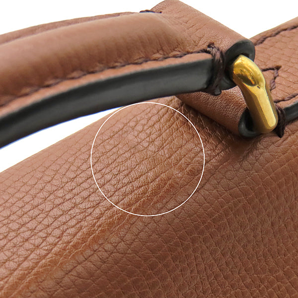 バーバリー BURBERRY ビジネスバッグ ブラウン×ベージュ レザー