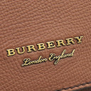 バーバリー BURBERRY ビジネスバッグ ブラウン×ベージュ レザー コットンキャンバス 2WAYバッグ ゴールド金具 ブリーフケース 書類かばん ショルダーバッグ