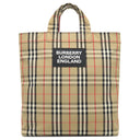 バーバリー BURBERRY ヴィンテージチェック トート 8017740 アーカイブベージュ コットン 2WAYバッグ シルバー金具 黒 赤 ロゴ ショルダー