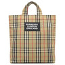 バーバリー BURBERRY ヴィンテージチェック トート 8017740 アーカイブベージュ コットン 2WAYバッグ シルバー金具 黒 赤 ロゴ ショルダー