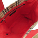 バーバリー BURBERRY ヴィンテージチェック トート 8017740 アーカイブベージュ コットン 2WAYバッグ シルバー金具 黒 赤 ロゴ ショルダー