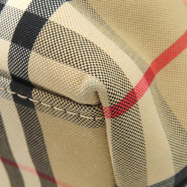 バーバリー BURBERRY ヴィンテージチェック トート 8017740 アーカイブベージュ コットン 2WAYバッグ シルバー金具 黒 赤 ロゴ ショルダー