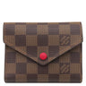 ルイヴィトン LOUIS VUITTON ポルトフォイユ ヴィクトリーヌ N41659 レッド ダミエキャンバス 三つ折り財布 赤 茶 コンパクトウォレット