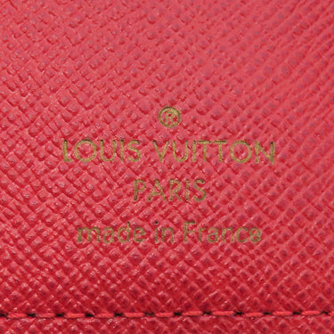 ルイヴィトン LOUIS VUITTON ポルトフォイユ ヴィクトリーヌ N41659 レッド ダミエキャンバス 三つ折り財布 赤 茶 コンパクトウォレット