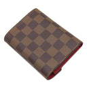 ルイヴィトン LOUIS VUITTON ポルトフォイユ ヴィクトリーヌ N41659 レッド ダミエキャンバス 三つ折り財布 赤 茶 コンパクトウォレット