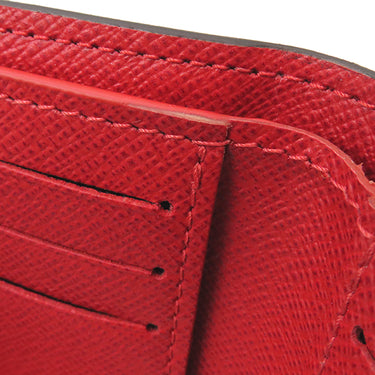 ルイヴィトン LOUIS VUITTON ポルトフォイユ ヴィクトリーヌ N41659 レッド ダミエキャンバス 三つ折り財布 赤 茶 コンパクトウォレット