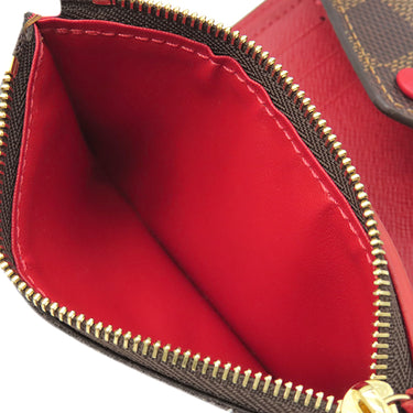 ルイヴィトン LOUIS VUITTON ポルトフォイユ ヴィクトリーヌ N41659 レッド ダミエキャンバス 三つ折り財布 赤 茶 コンパクトウォレット