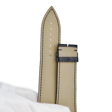 フランクミュラー FRANCK MULLER 純正 1100 1150 1200 ロングアイランド用 クロコバンド ブラック クロコダイル 腕時計パーツ 新品同様 替え ベルト 24mm ブラック