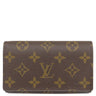 ルイヴィトン LOUIS VUITTON ポルトフォイユ トレゾール M61736 モノグラム モノグラムキャンバス 二つ折り財布 ゴールド金具 茶 L字ファスナー イニシャル刻印あり