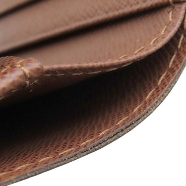 ルイヴィトン LOUIS VUITTON ポルトフォイユ トレゾール M61736 モノグラム モノグラムキャンバス 二つ折り財布 ゴールド金具 茶 L字ファスナー イニシャル刻印あり