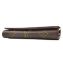 ルイヴィトン LOUIS VUITTON ポルトフォイユ トレゾール M61736 モノグラム モノグラムキャンバス 二つ折り財布 ゴールド金具 茶 L字ファスナー イニシャル刻印あり