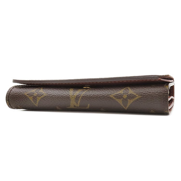 ルイヴィトン LOUIS VUITTON ポルトフォイユ トレゾール M61736 モノグラム モノグラムキャンバス 二つ折り財布 ゴールド金具 茶 L字ファスナー イニシャル刻印あり
