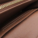 ルイヴィトン LOUIS VUITTON ポルトフォイユ トレゾール M61736 モノグラム モノグラムキャンバス 二つ折り財布 ゴールド金具 茶 L字ファスナー イニシャル刻印あり