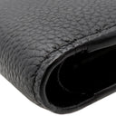 ルイヴィトン LOUIS VUITTON ポルトフォイユ マルコ M81742 ノワール レザー LVアエログラム 二つ折り財布 ブラック金具 黒