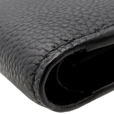 ルイヴィトン LOUIS VUITTON ポルトフォイユ マルコ M81742 ノワール レザー LVアエログラム 二つ折り財布 ブラック金具 黒