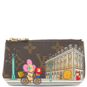 ルイヴィトン LOUIS VUITTON カードキーケース ポシェット クレ M81639 モノグラム モノグラムキャンバス コインケース ゴールド金具 茶 キーチェーン付き ヴィヴィエンヌ