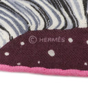 エルメス HERMES ショール カレ100 CARRE プルーン×グリス×ブルーグラシエ カシミヤ シルク ストール 【Awooooo/狼】 2018AW